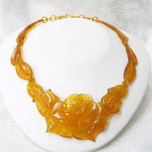 本べっ甲 ネックレス 最上級 飴色 極上 白甲 丸玉 鑑別書 高額厳選商品