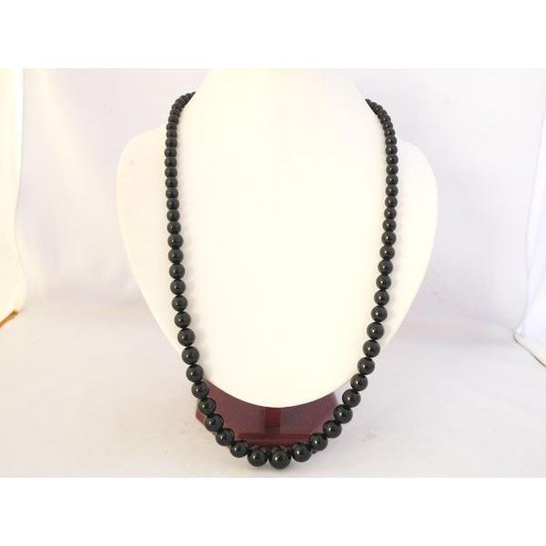 黒珊瑚 ネックレス 6mm玉〜12mm玉 内径62cm ブラックコーラル パワーストーン 天然石製ア...