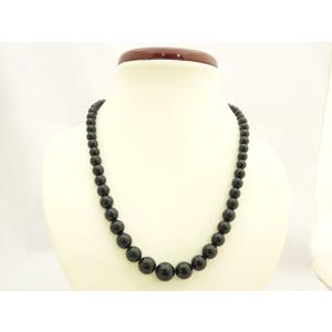 黒珊瑚 ネックレス 8mm〜15mm玉 内径42cm ブラックコーラル