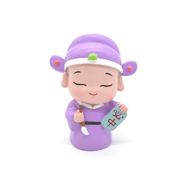 文昌帝君 樹脂製置物 マスコット人形 必中 6.5cm