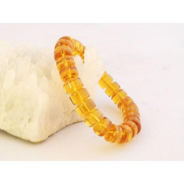 シトリン 黄水晶 パワーストーン 天然石ブレスレット 9〜10mm玉