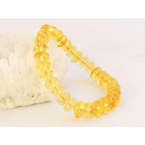 シトリン 黄水晶 パワーストーン 天然石ブレスレット 9〜10mm玉