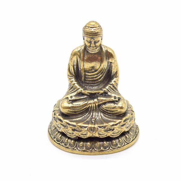 如来の置物 仏像 座像 金属製 ミニサイズ 5cm