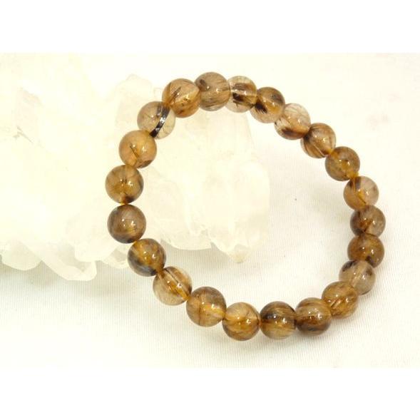 ルチルクォーツ タイチンルチル 太金針水晶  パワーストーン 天然石ブレスレット 腕輪 9mm玉