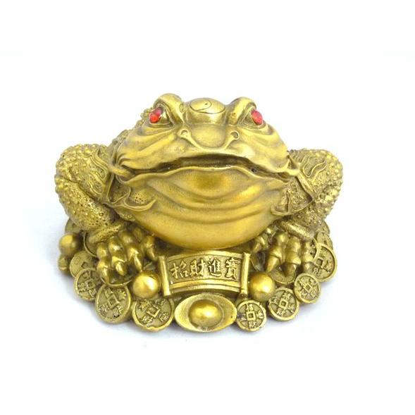 三脚蟾蜍 三本足 カエル 置物 銅製 9cm