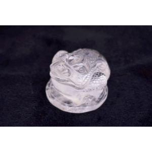 三脚蟾蜍 さんきゃくせんじょ 三本脚の蛙 天然石製置物 水晶 中