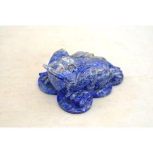 三脚蟾蜍 さんきゃくせんじょ 三本脚の蛙 天然石製置物 ラピスラズリ 中