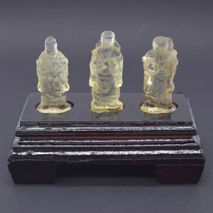 仏像彫刻 天然石製 シトリン 黄水晶 観音菩薩 台座付き 13cm : 横浜