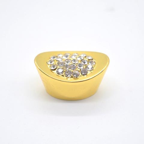 【メール便OK】 元宝 招財アイテム ラインストーン付き 金属製置物 小