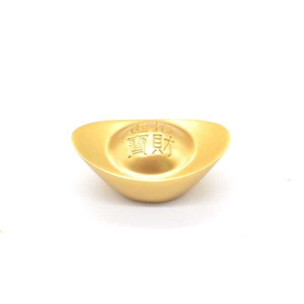 元宝 招財進寶 ツヤ消し仕様 金色 金属製置物 招財アイテム Sサイズ