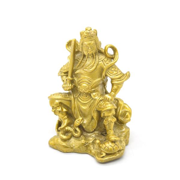 玄天上帝 玄武大帝 真武大帝 北極大帝 銅製 置物 7.5cm 道教の神様