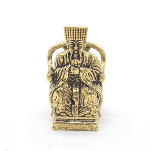 【メール便OK】 玉皇大帝 玉帝神仙の置物 5cm 金属製 ミニチュア