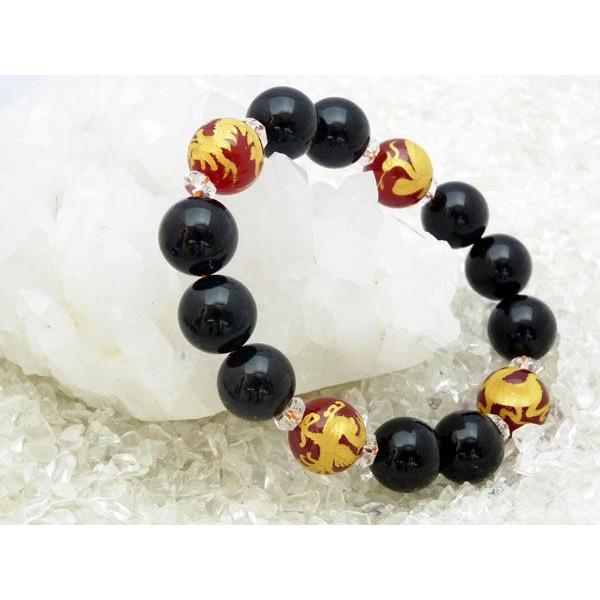 四神 赤メノウ オニキス パワーストーンブレス 12mm