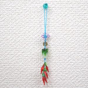 【メール便OK】 白菜の根付 唐辛子ストラップ ...の商品画像