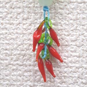 【メール便OK】 白菜の根付 唐辛子ストラップ...の詳細画像4