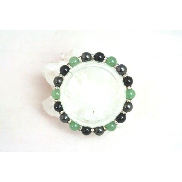 ヘマタイト オニキス アベンチュリン 天然石ブレスレット パワーストーン 8mm玉