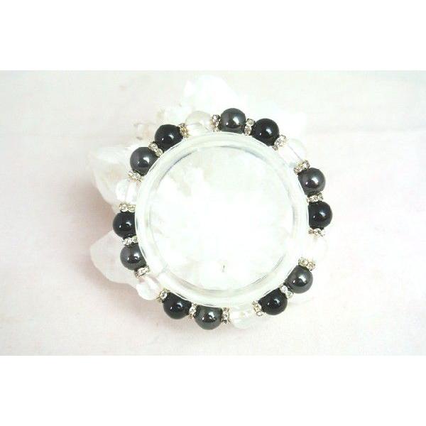 ヘマタイト オニキス 水晶 パワーストーン 天然石ブレスレット 8mm玉