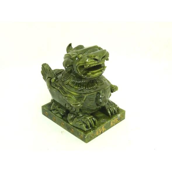 貔貅 ヒキュウ 金運 財運 商売繁盛 緑玉石製置物 大