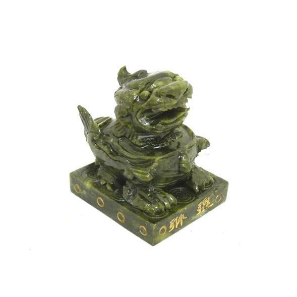 貔貅 ヒキュウ 金運 財運 商売繁盛 緑玉石製置物 小