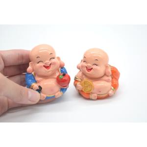 笑佛様 布袋 笑仏 二体セット りんご 古銭 ...の詳細画像3