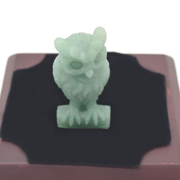 梟 フクロウの置物 アベンチュリン 6cm 天然石製 パワーストーン オブジェ