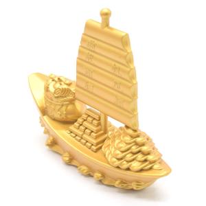宝船 置物 金属製 7.5cm ツヤ消し仕様 ...の詳細画像1