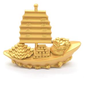 宝船 置物 金属製 7.5cm ツヤ消し仕様 ...の詳細画像4