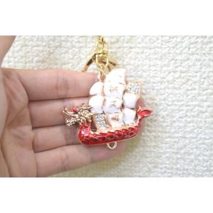 【メール便OK】 龍船 七宝焼き キーホルダー...の詳細画像2