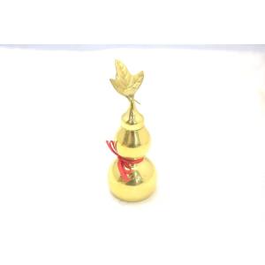 ひょうたん 瓢箪 銅製置物 金色 入れ物 10cm