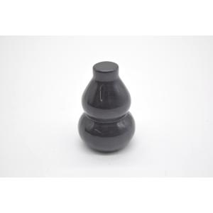 瓢箪 オブシディアン 黒曜石 ひょうたん 天然石製置物 5.5cm