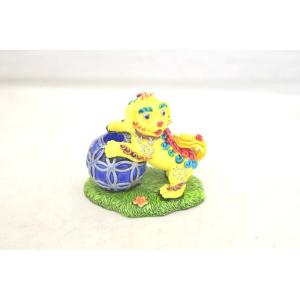 戌 犬 樹脂製置物 カラフル 毬 結婚 安産  十二支 ペン立て