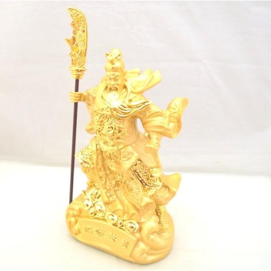関羽 樹脂製置物 ビジネスの神様 金 中