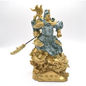 龍 ドラゴン 如意宝珠 横長型 四本爪 銅製置物 13cm : 横浜中華街龍