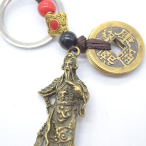 【メール便OK】 関羽 古銭つき 銅製 キーホルダーの詳細画像2