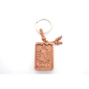 【メール便OK】 媽祖 キーホルダー 木製 10cm