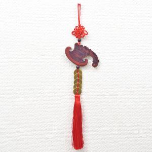 時代提物 根付 天然素材【瓢箪仙人】高さ約6.5cm 横幅約3cm 重さ約45ｇ メール便OK】 瓢箪 五帝銭 根付 木製 紐含む全長38cm ひょうたん