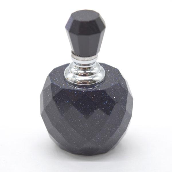 青砂金石 ブルーゴールドストーン 香水瓶 カット加工 天然石置物 パワーストーン インテリア