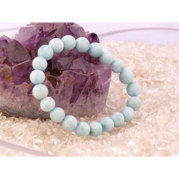 ラリマー 曹灰針石 パワーストーン 天然石ブレスレット 8mm玉