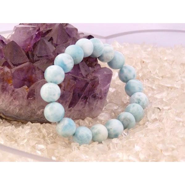 ラリマー 曹灰針石 パワーストーン 天然石ブレスレット 10mm玉