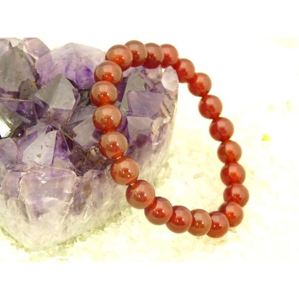 赤メノウ 瑪瑙 パワーストーン 天然石ブレスレット 8mm 人間関係向上 愛の象徴