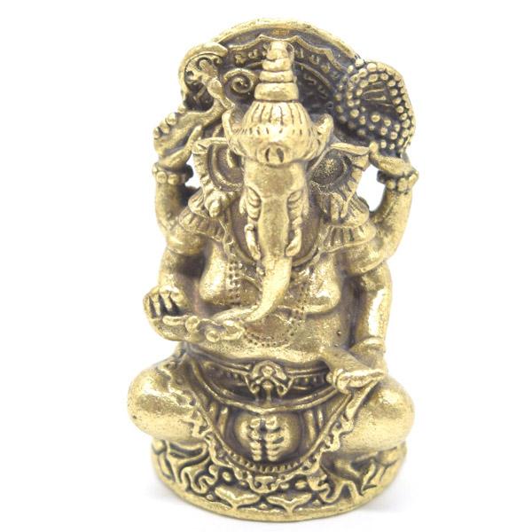 ガネーシャ像 置物 5cm ミニチュア 金属製