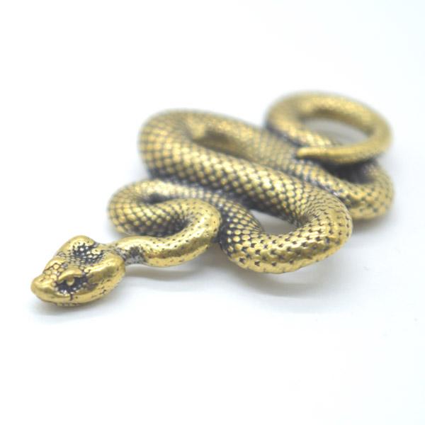 【メール便OK】 巳 蛇の置物 ミニチュア 金属製 4cm