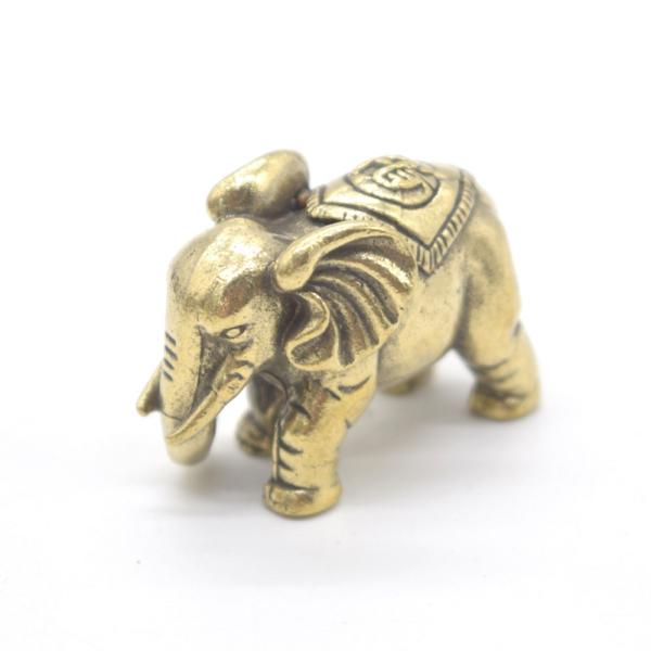 【メール便OK】 象の置物 ゾウ 鼻下げ 金属製 ミニサイズ エレファント 3cm