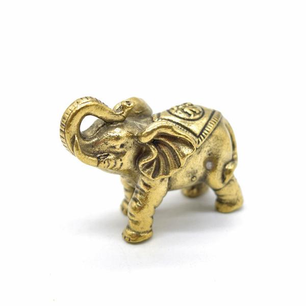 【メール便OK】 象の置物 ゾウ 鼻上げ 金属製 ミニサイズ エレファント 2.5cm