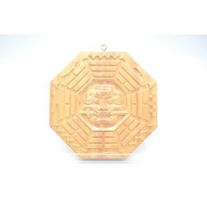 八卦 獅子 木製置物 気の安定盤 厄よけ お守り 6寸