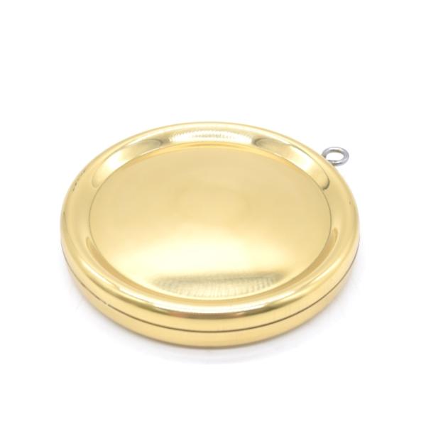 風水鏡 凸凹丸鏡 両面 凸面鏡 凹面鏡  銅製置物 13cm