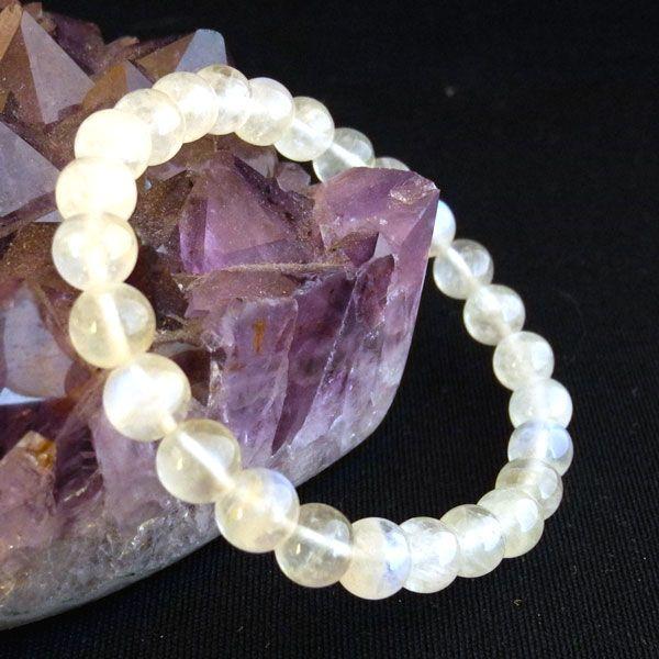 ムーンストーン 天然石ブレスレット パワーストーン 8mm 永遠の愛