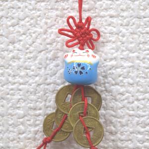 【メール便OK】招き猫ストラップ 古銭根付 ネ...の詳細画像5