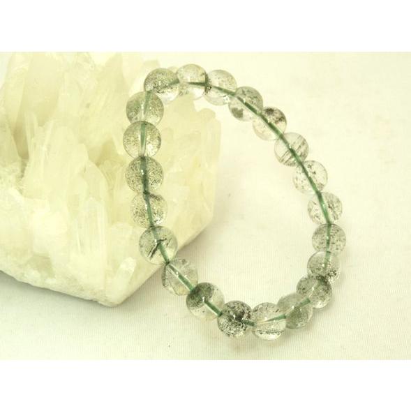 【順調にお金が入ってくる】グリーンファントム（緑幽霊）パワーストーンブレスレット　9mm　◆一点もの...