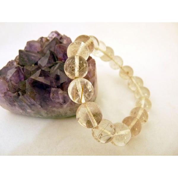 ルチルクォーツ プラチナルチル 白金針水晶  パワーストーン 天然石ブレスレット 腕輪 12.5mm...